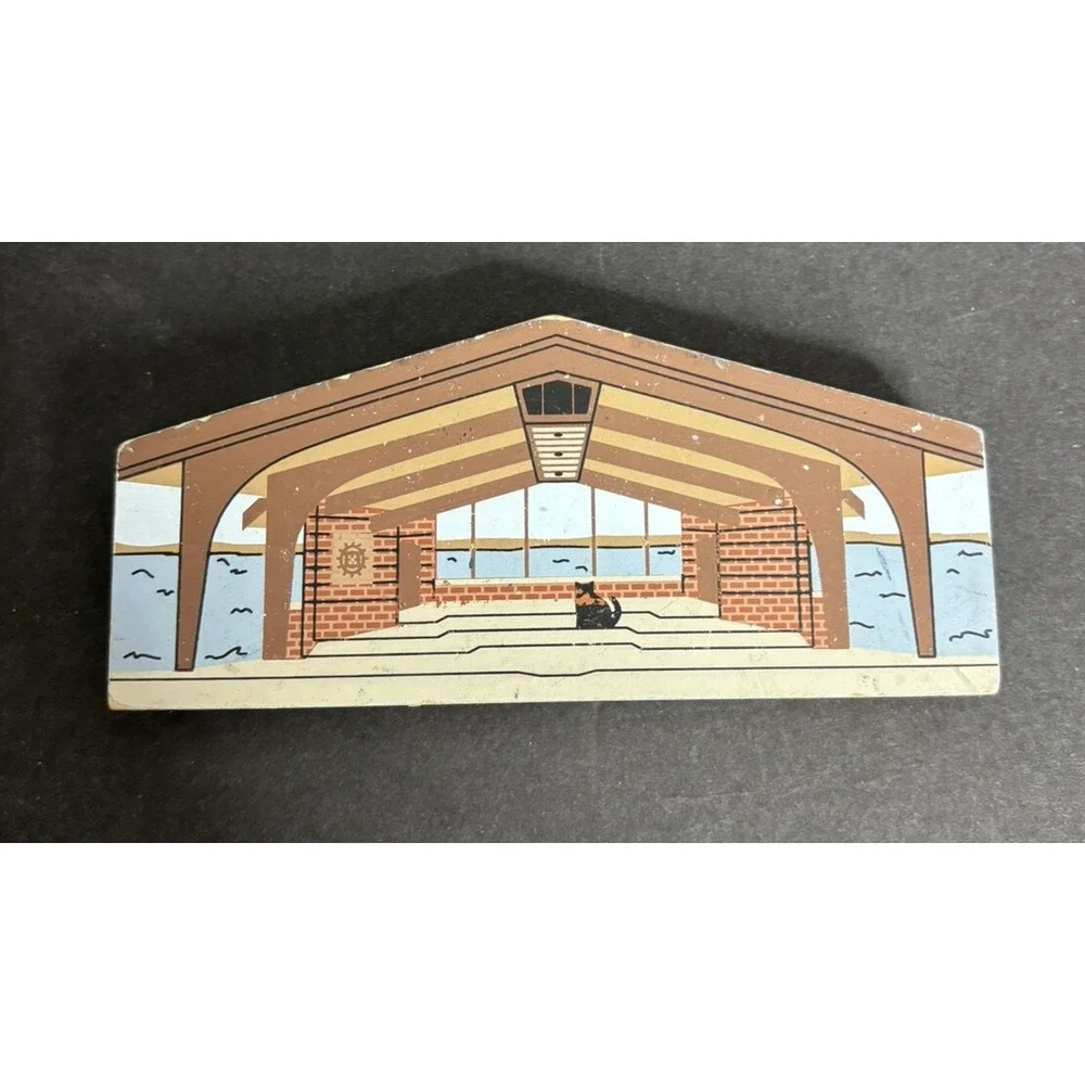 4 Cats Meow Shelf Sitter Buildings Cadillac Michigan Monroe Jaline *READ
